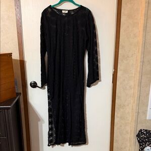 Umgee Black Long Sleeve Lace Dress